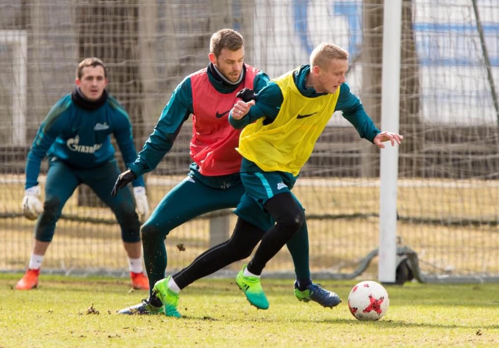 Утренняя тренировка «Зенита» перед матчем с «Рубином»
