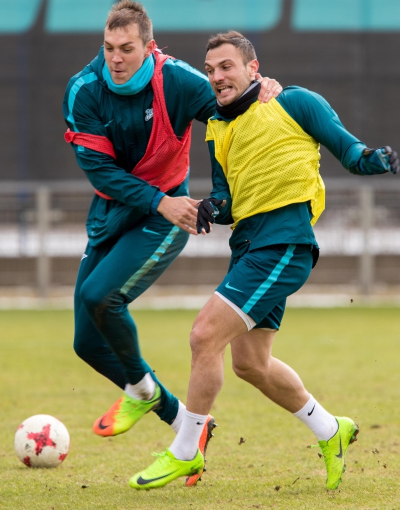 Утренняя тренировка «Зенита» перед матчем с «Рубином»