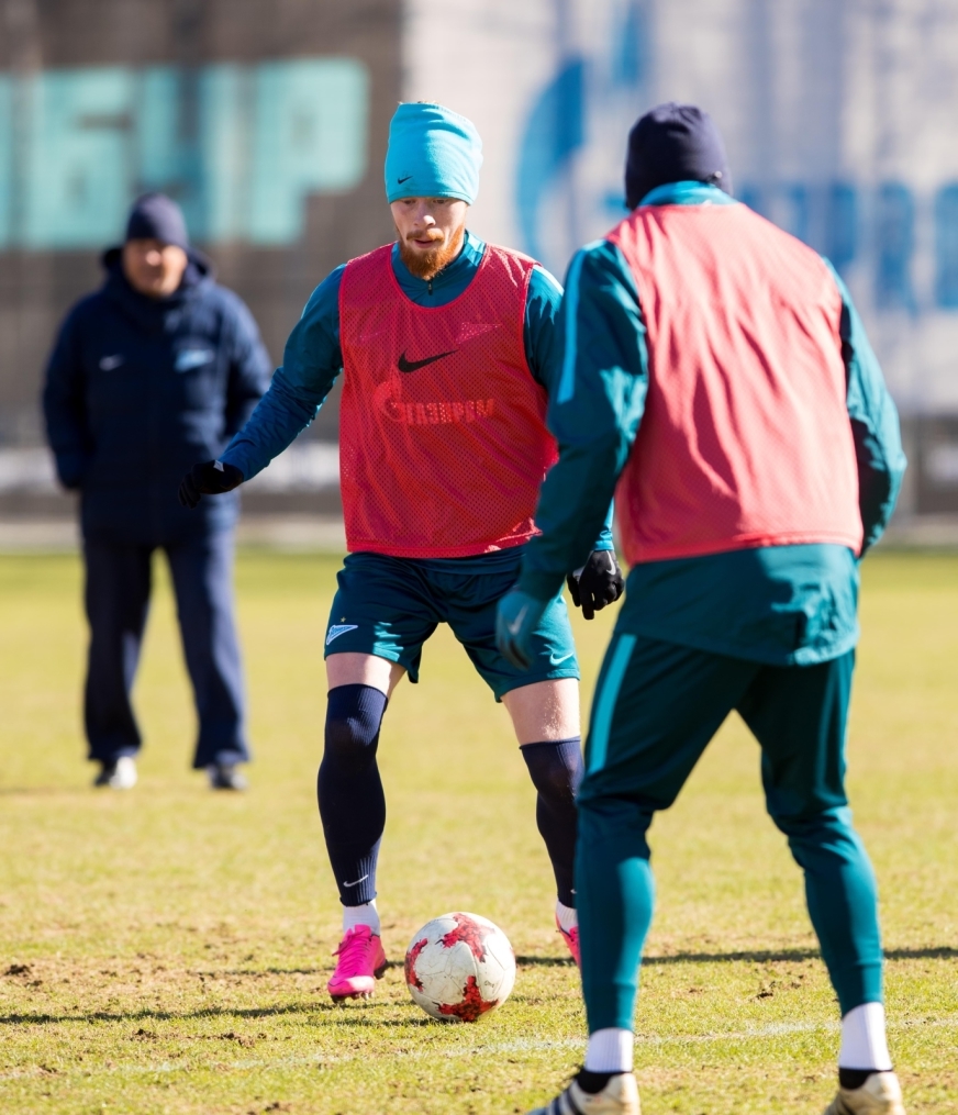 Утренняя тренировка «Зенита» перед матчем с «Рубином»