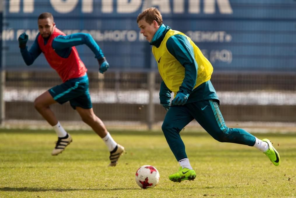 Утренняя тренировка «Зенита» перед матчем с «Рубином»
