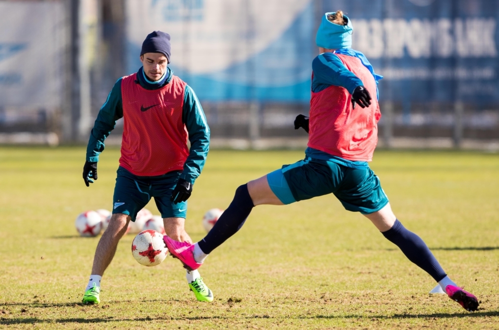 Утренняя тренировка «Зенита» перед матчем с «Рубином»