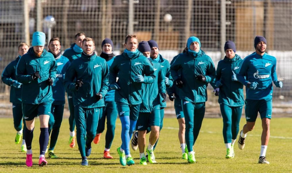 Утренняя тренировка «Зенита» перед матчем с «Рубином»