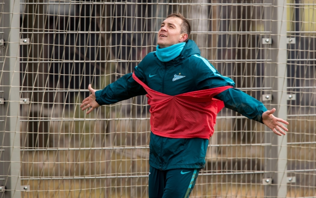 Утренняя тренировка «Зенита» перед матчем с «Рубином»