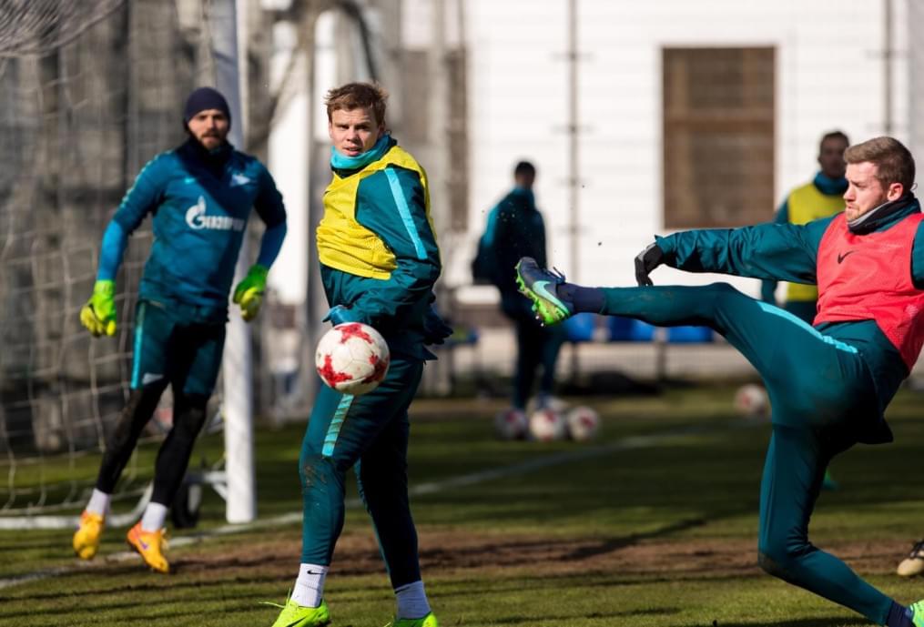 Утренняя тренировка «Зенита» перед матчем с «Рубином»