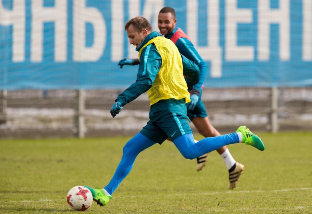 Утренняя тренировка «Зенита» перед матчем с «Рубином»