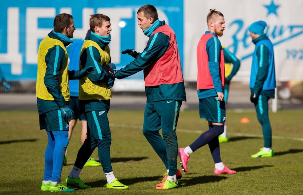 Утренняя тренировка «Зенита» перед матчем с «Рубином»