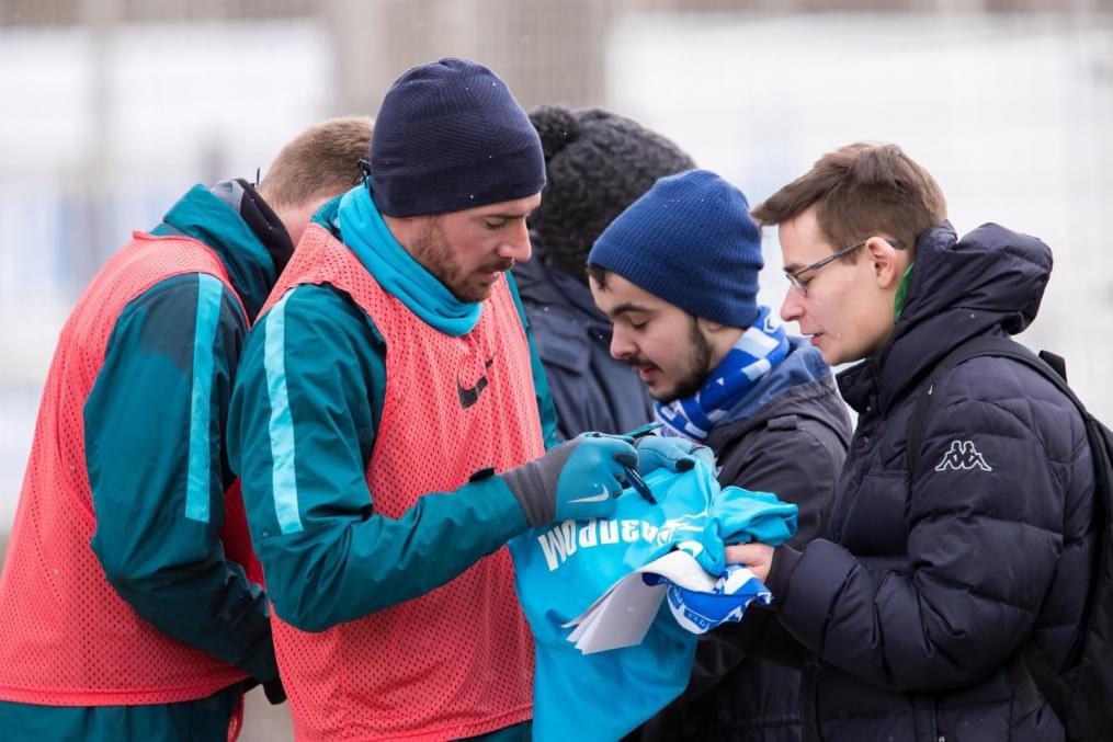 Утренняя тренировка «Зенита» перед матчем с «Рубином»