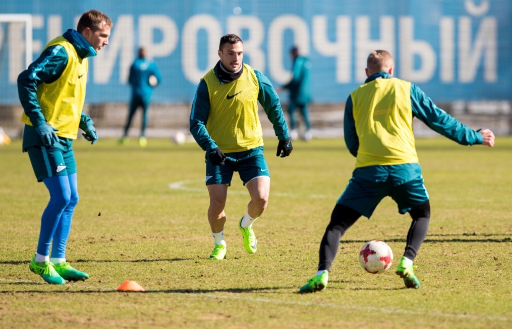Утренняя тренировка «Зенита» перед матчем с «Рубином»