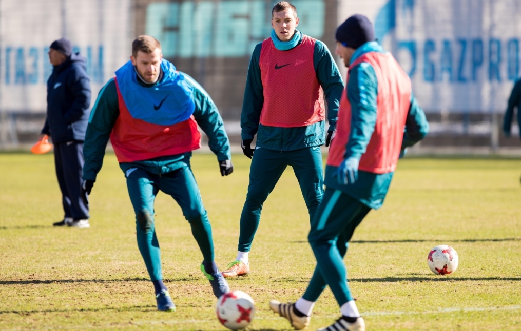 Утренняя тренировка «Зенита» перед матчем с «Рубином»