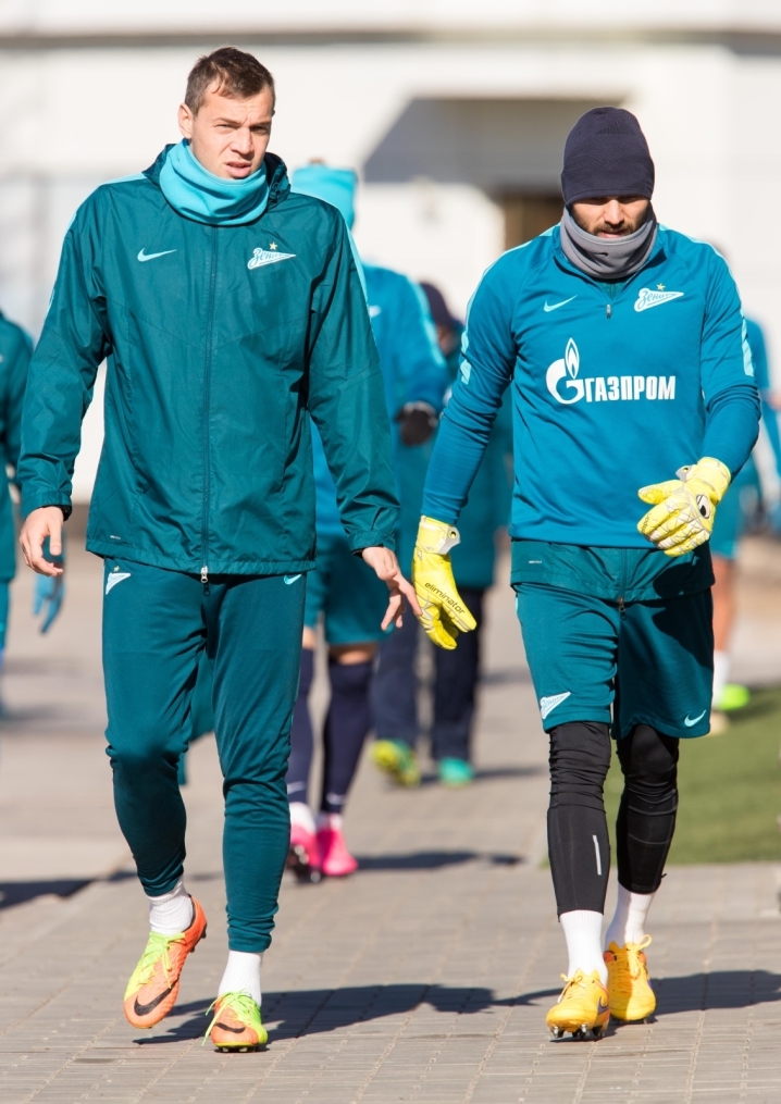 Утренняя тренировка «Зенита» перед матчем с «Рубином»
