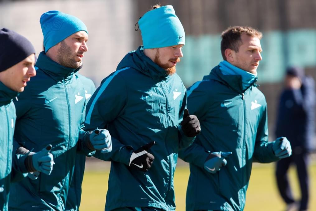 Утренняя тренировка «Зенита» перед матчем с «Рубином»