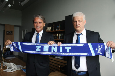 Встреча Председателя правления ФК «Зенит» Сергея Александровича Фурсенко и главного тренера «Зенита» Роберто Манчини
