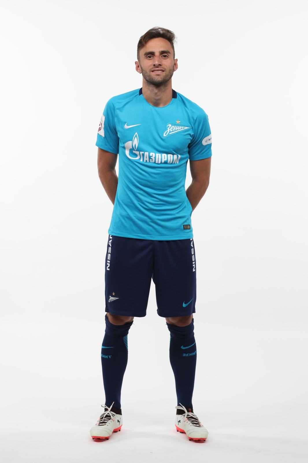 Фотосессия футболистов и тренеров основного состава ФК «Зенит» сезона 2017/2018