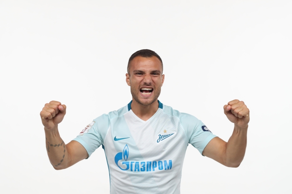 Фотосессия футболистов и тренеров основного состава ФК «Зенит» сезона 2017/2018