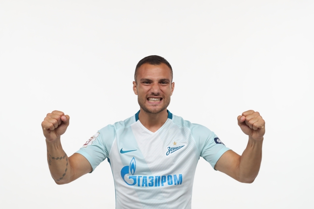 Фотосессия футболистов и тренеров основного состава ФК «Зенит» сезона 2017/2018