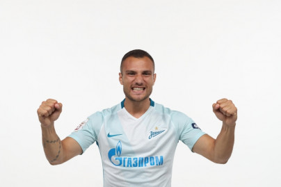 Фотосессия футболистов и тренеров основного состава ФК «Зенит» сезона 2017/2018