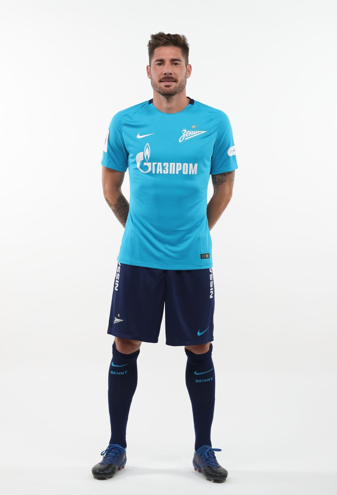 Фотосессия футболистов и тренеров основного состава ФК «Зенит» сезона 2017/2018