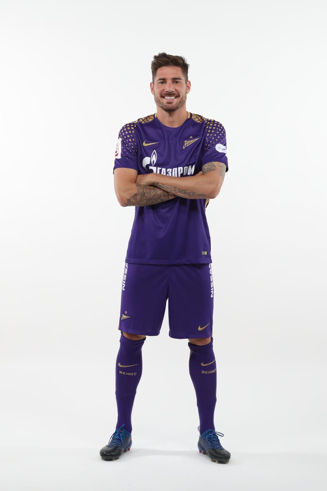 Фотосессия футболистов и тренеров основного состава ФК «Зенит» сезона 2017/2018