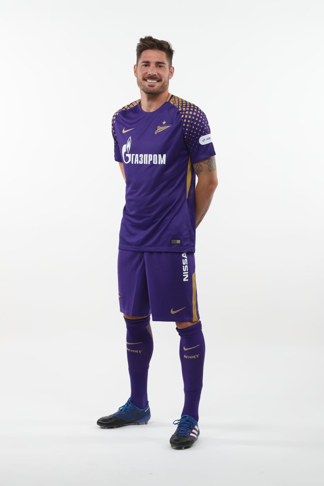 Фотосессия футболистов и тренеров основного состава ФК «Зенит» сезона 2017/2018