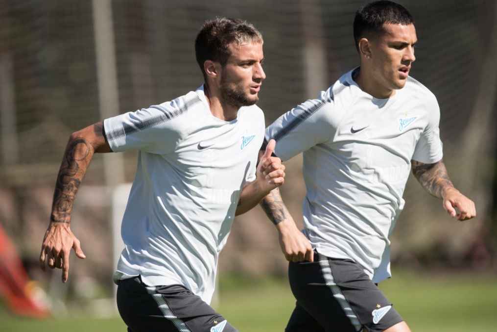 Первая тренировка Эмануэля Маммана в «Зените»