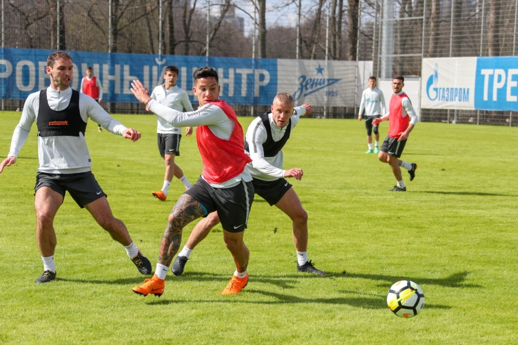 Тренировка «Зенита» перед матчем с ЦСКА