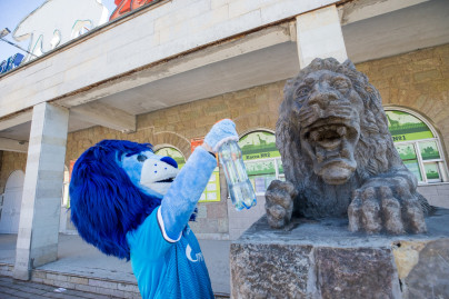 «Марафон добра»: Волонтеры отмыли скульптуры львов, символов  «Зенита»