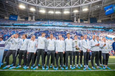 Церемония чествования победителей первенства России по футболу U-16