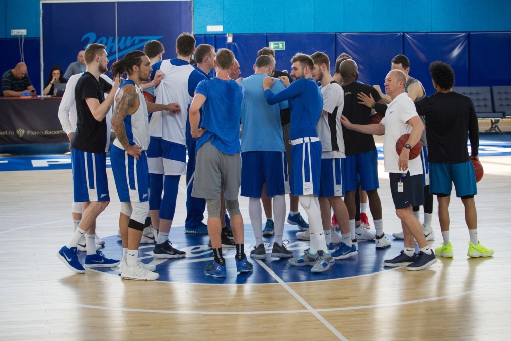 Первая тренировка БК «Зенит» перед «Финалом Четырех» Единой лиги ВТБ