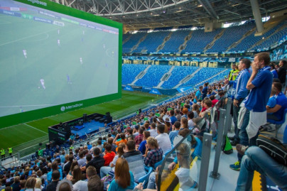 «Зенит» — «Динамо»: фан-зона «Смотри+ Арена» на стадионе  «Санкт-Петербург»