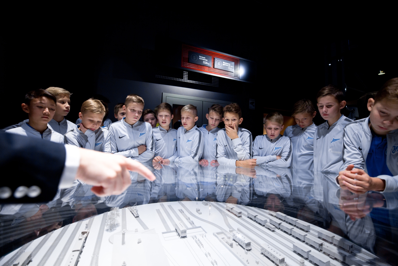 Команда Академии 2006 на экскурсии в музее железных дорог