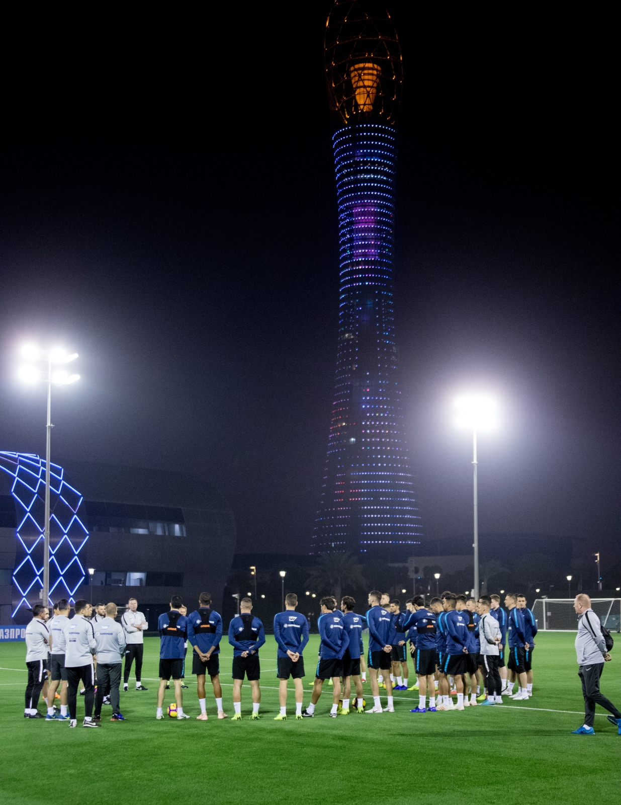 «Газпром» — тренировочные сборы в Катаре: 15 января, вечерняя тренировка