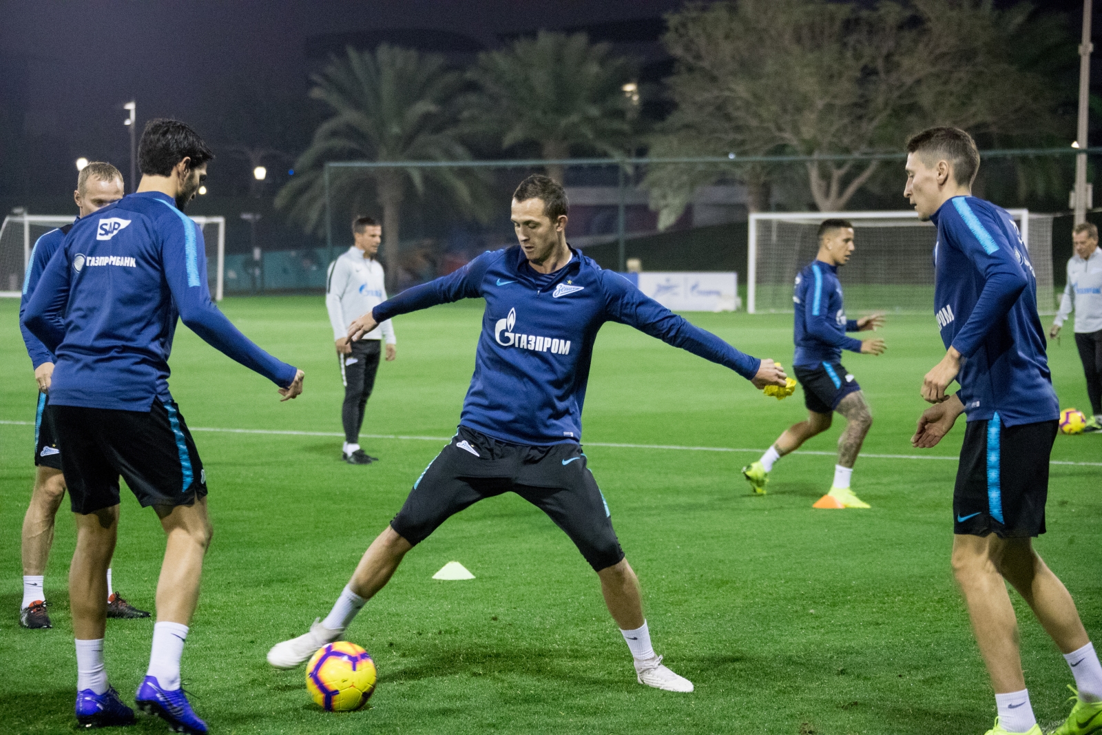 «Газпром» — тренировочные сборы в Катаре: 15 января, вечерняя тренировка