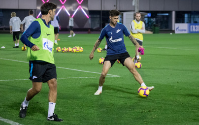 «Газпром»-тренировочные сборы в Катаре: 16 января, вечерняя тренировка