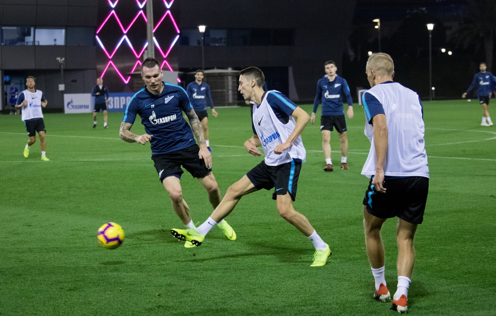 «Газпром»-тренировочные сборы в Катаре: 16 января, вечерняя тренировка