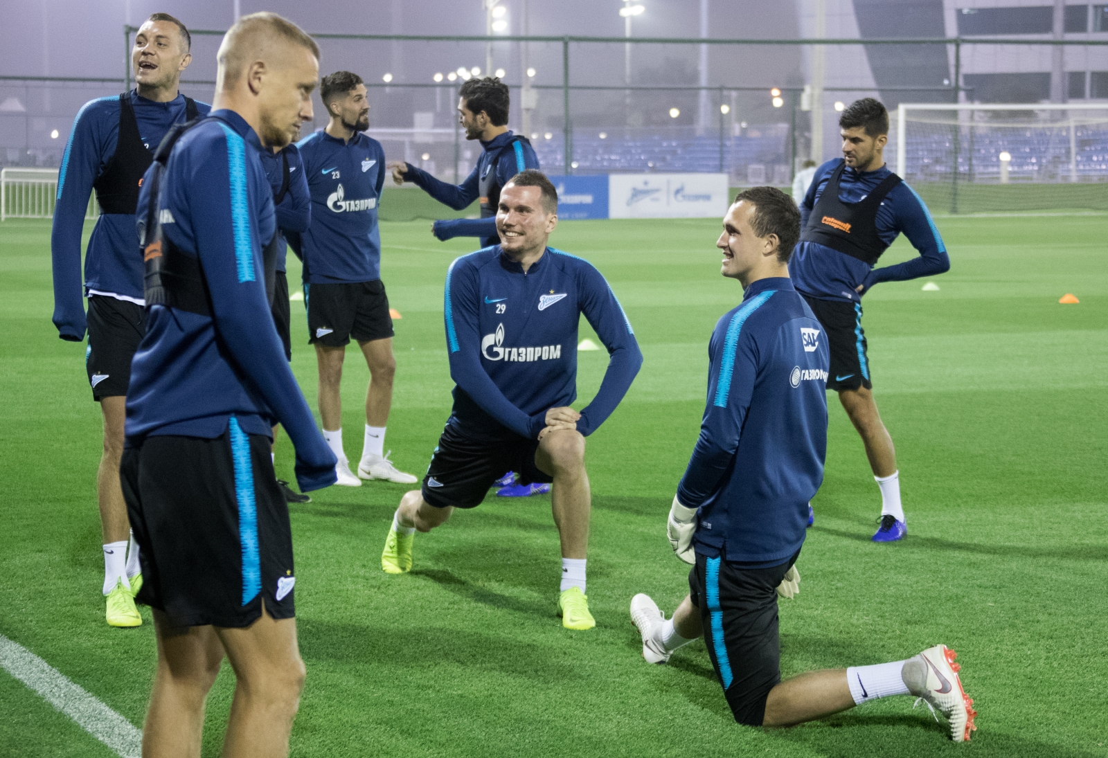 «Газпром»-тренировочные сборы в Катаре: 17 января, вечерняя тренировка