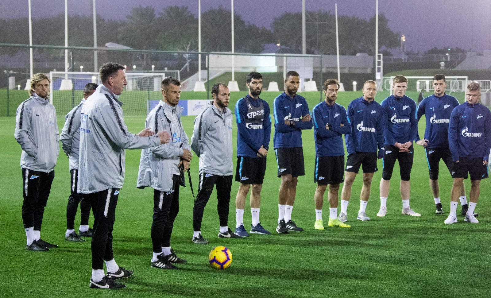«Газпром»-тренировочные сборы в Катаре: 18 января, вечерняя тренировка