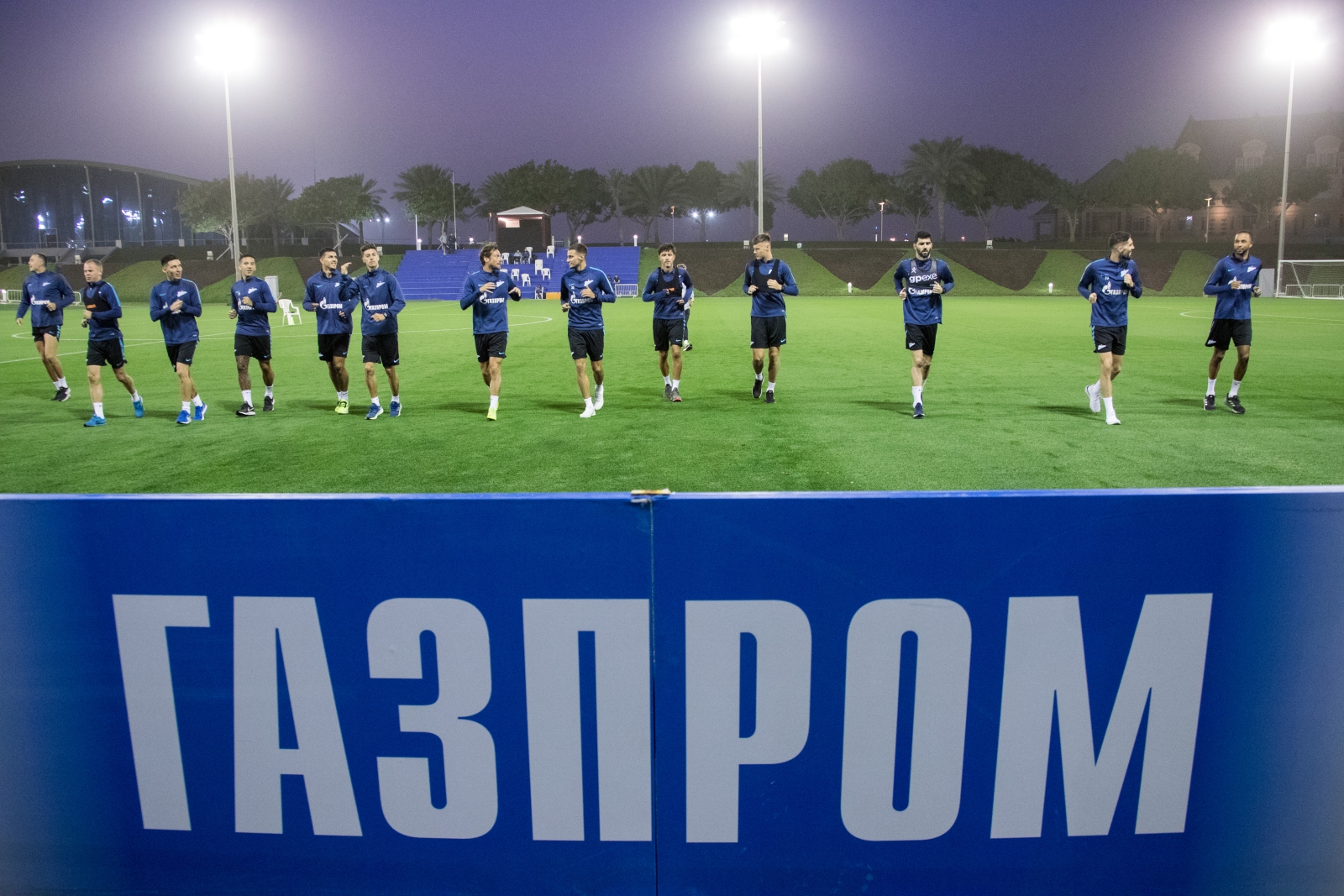 «Газпром»-тренировочные сборы в Катаре: 18 января, вечерняя тренировка