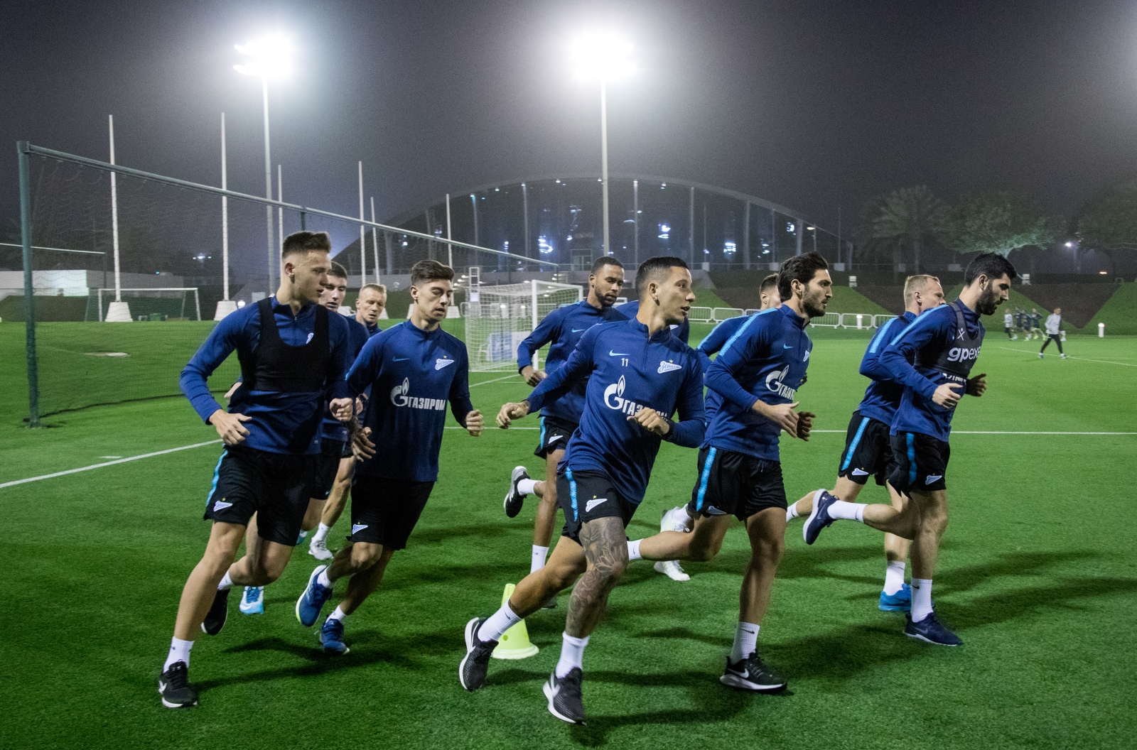 «Газпром»-тренировочные сборы в Катаре: 18 января, вечерняя тренировка