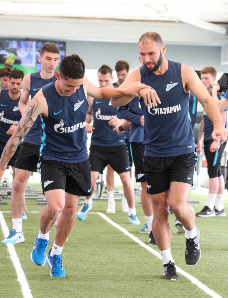«Газпром»-тренировочные сборы в Катаре: 24 января, утренняя тренировка