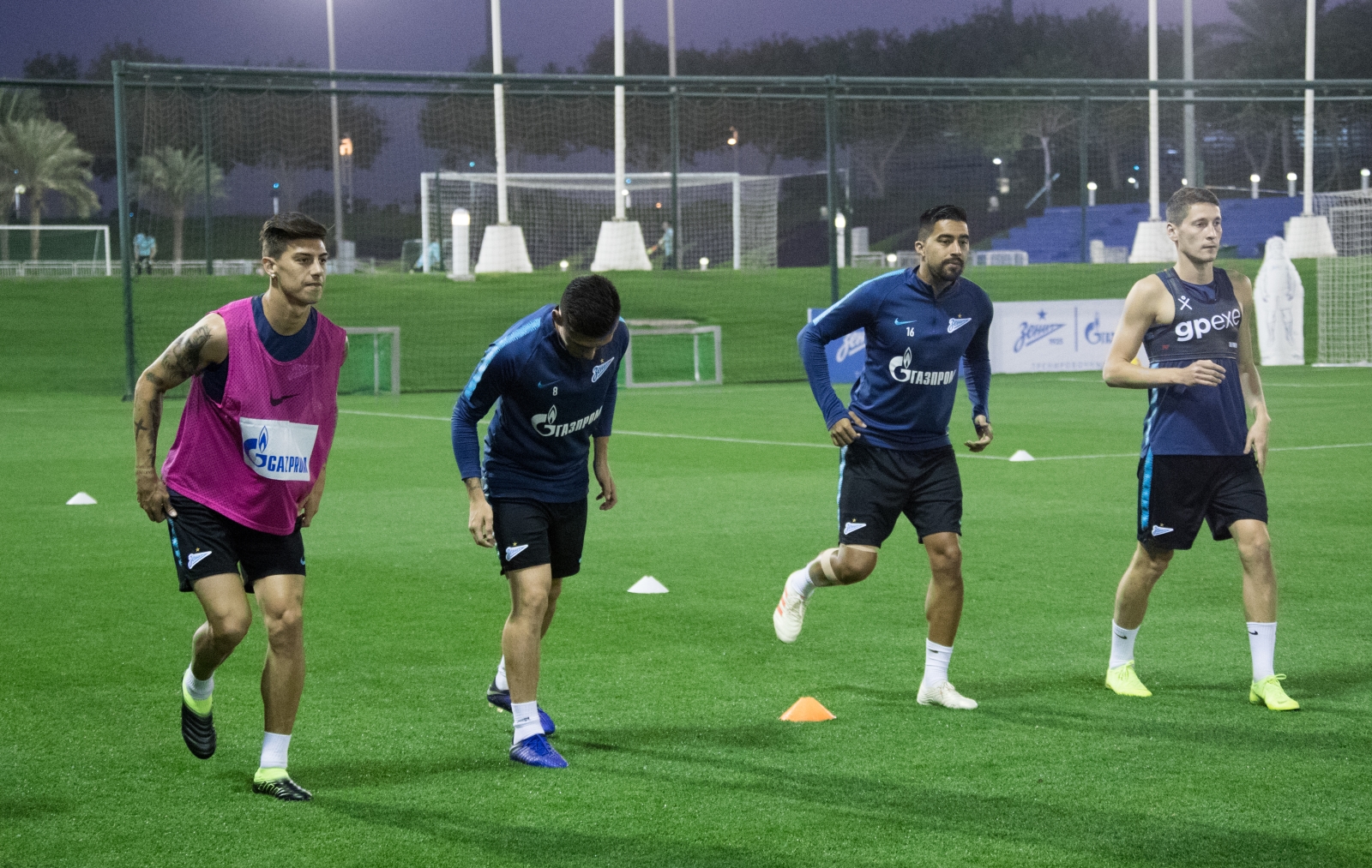 «Газпром»-тренировочные сборы в Катаре: 26 января, вечерняя тренировка