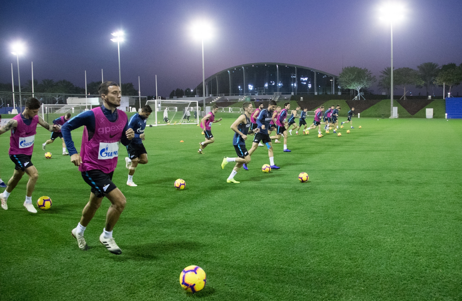 «Газпром»-тренировочные сборы в Катаре: 26 января, вечерняя тренировка