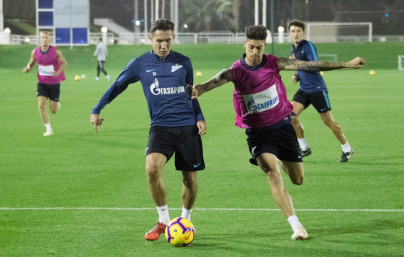 «Газпром»-тренировочные сборы в Катаре: 26 января, вечерняя тренировка