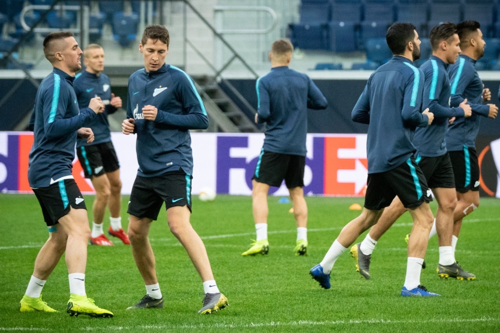 Открытая тренировка «Зенита» перед матчем с «Вильярреалом»