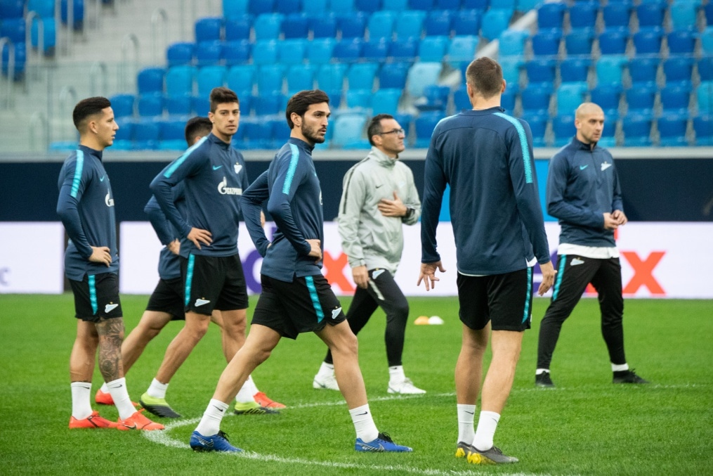 Открытая тренировка «Зенита» перед матчем с «Вильярреалом»