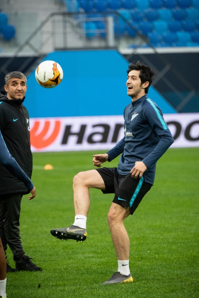 Открытая тренировка «Зенита» перед матчем с «Вильярреалом»