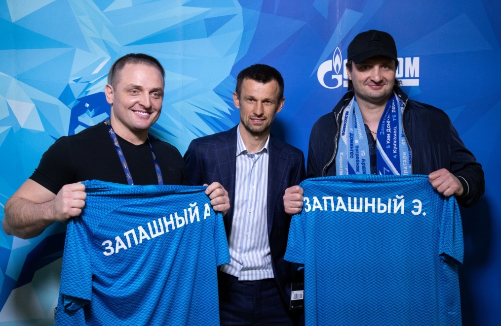 Братья Запашные встретились с Сергеем Семаком, главным тренером «Зенита»