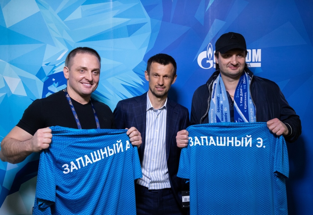 Братья Запашные встретились с Сергеем Семаком, главным тренером «Зенита»