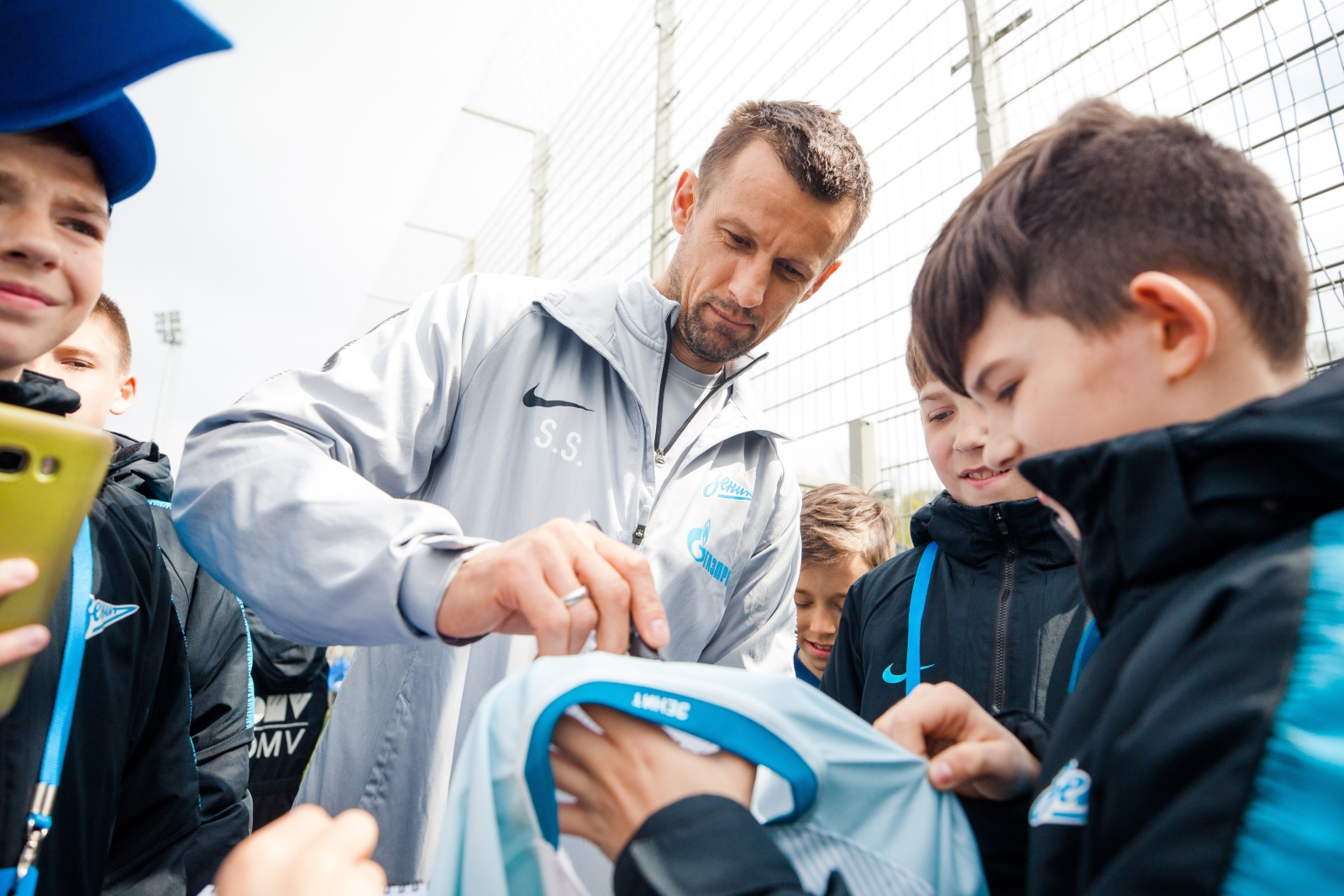 Команда Академии на тренировке ФК «Зенит»