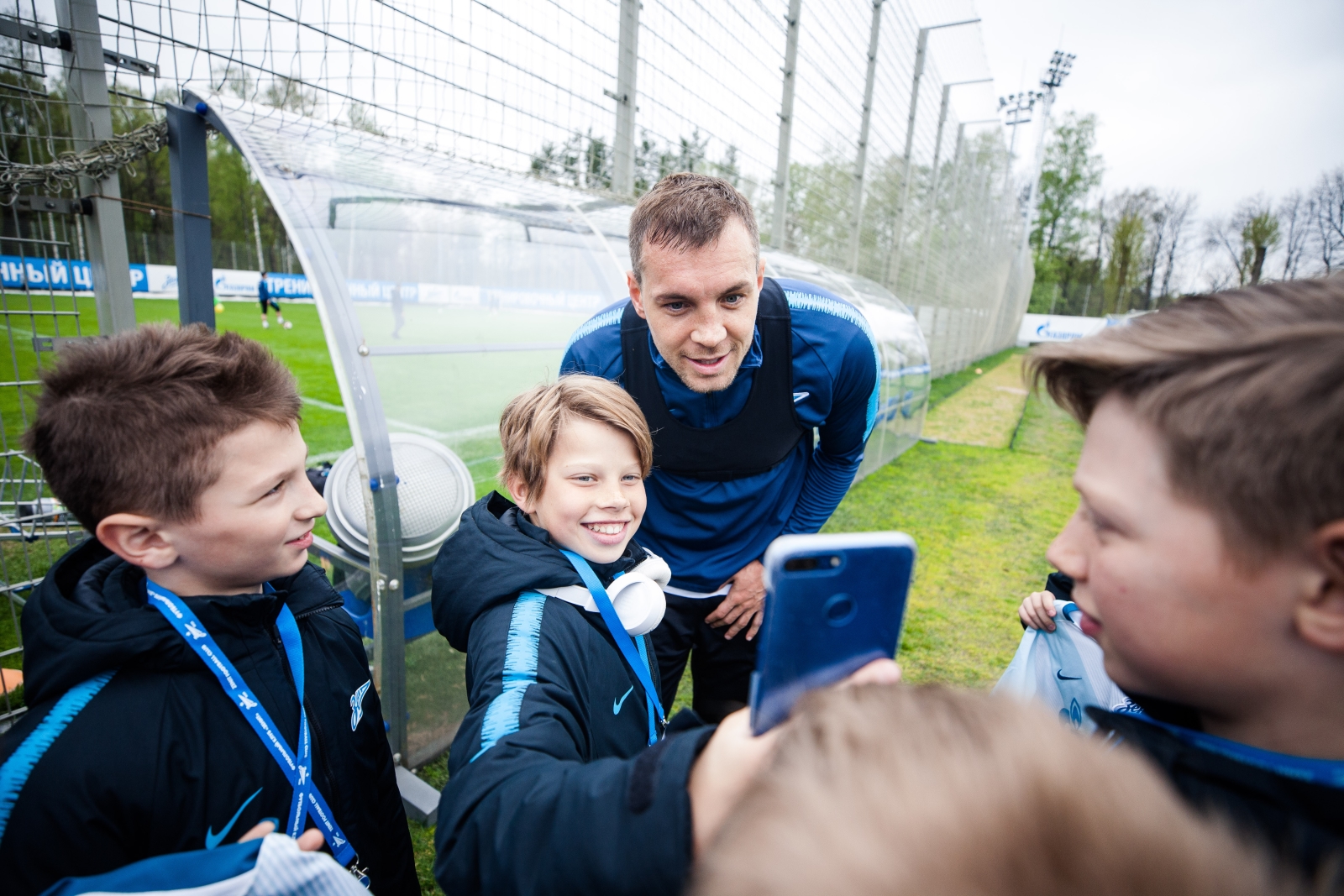 Команда Академии на тренировке ФК «Зенит»