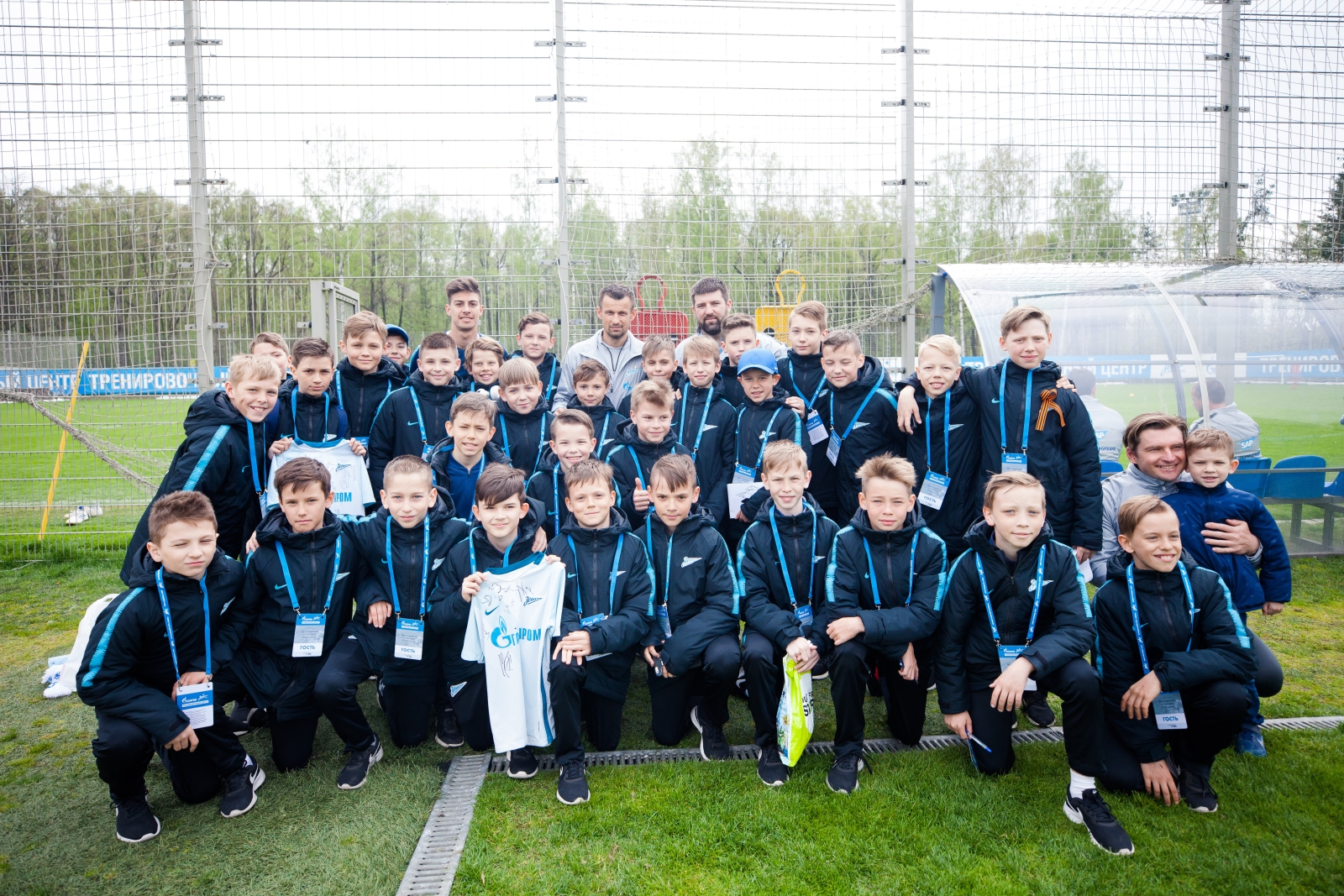 Команда Академии на тренировке ФК «Зенит»